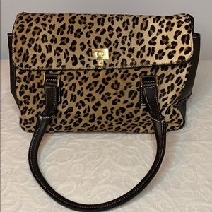Lambertson Truex Medium Boxcar Brown Leopard Tote